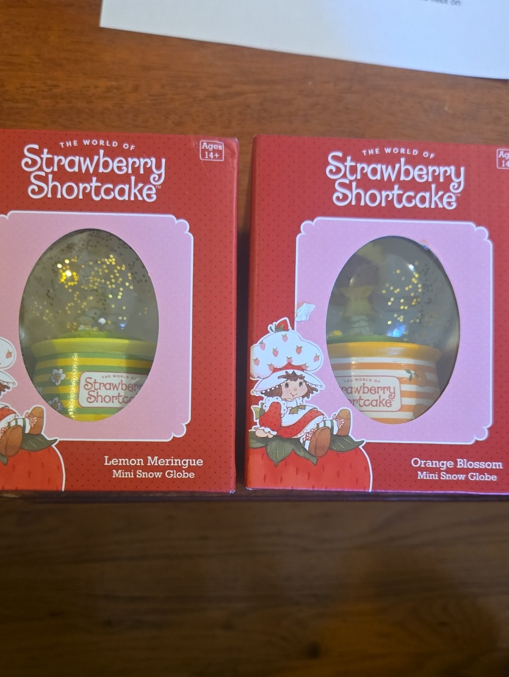 Strawberry Shortcake Lemon Meringue & Orange Blossom Mini Snow Globe Set